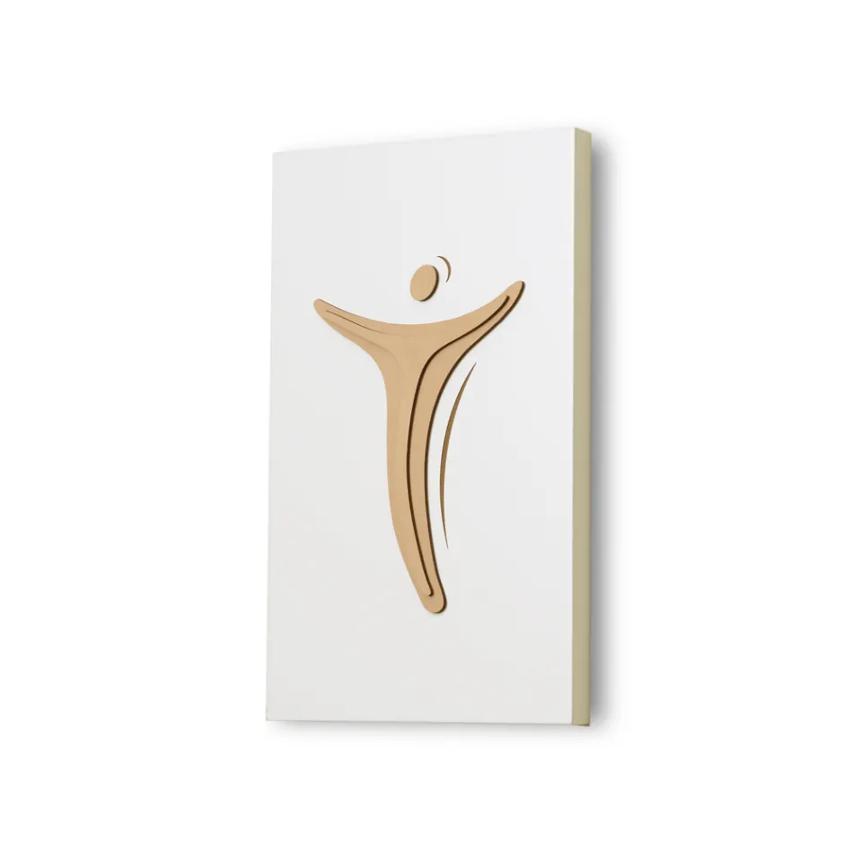 Painel gravado a laser representando a redenção feito na Itália - Dalila Viadurini