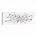 Painel Decorativo de Parede em Tela 135x45 Made in Italy Modern Design - Beatris