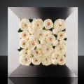 Painel Decorativo de Parede em Metal e Rosas Brancas Made in Italy - Rosina