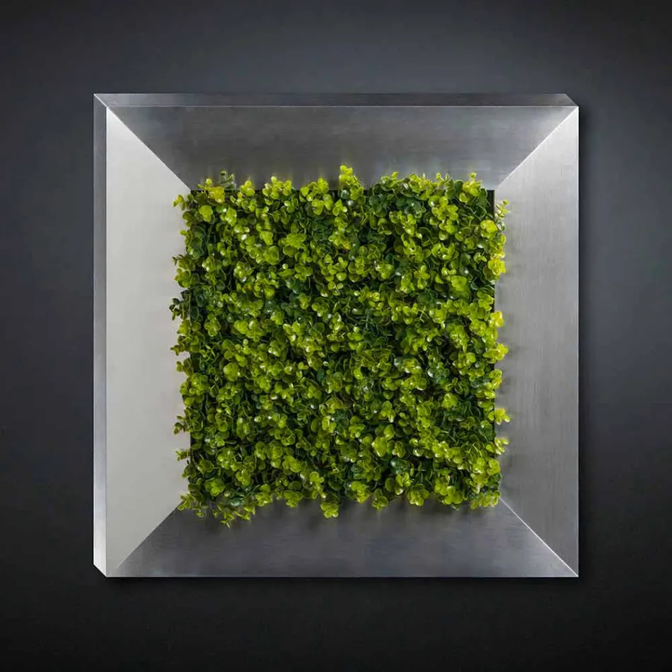 Painel Decorativo de Metal com Flores Artificiais Fabricado na Itália - Fiorellino Viadurini