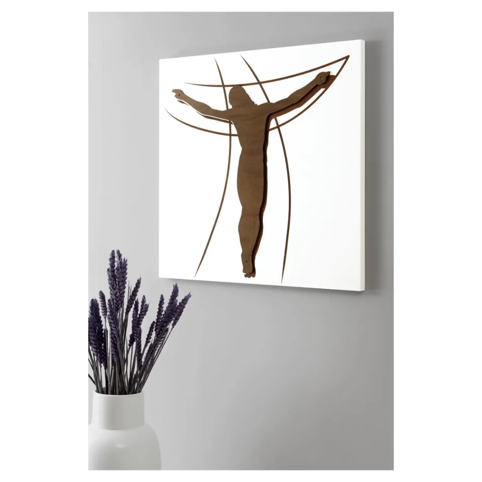 Painel gravado a laser retratando a paixão feito na Itália - Ersilia Viadurini