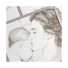 Painel gravado a laser com mulher e criança feito na Itália - Harald Viadurini