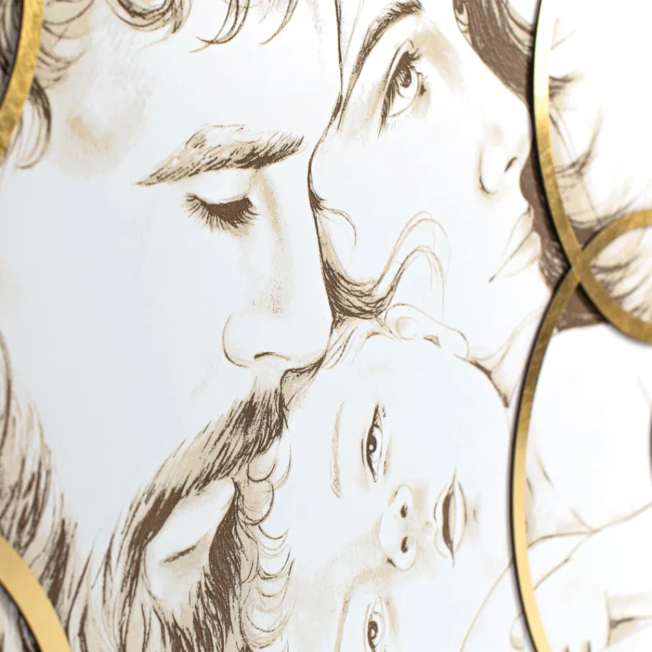 Painel Feito com Laser da Sagrada Família Feito na Itália - Elisa Viadurini