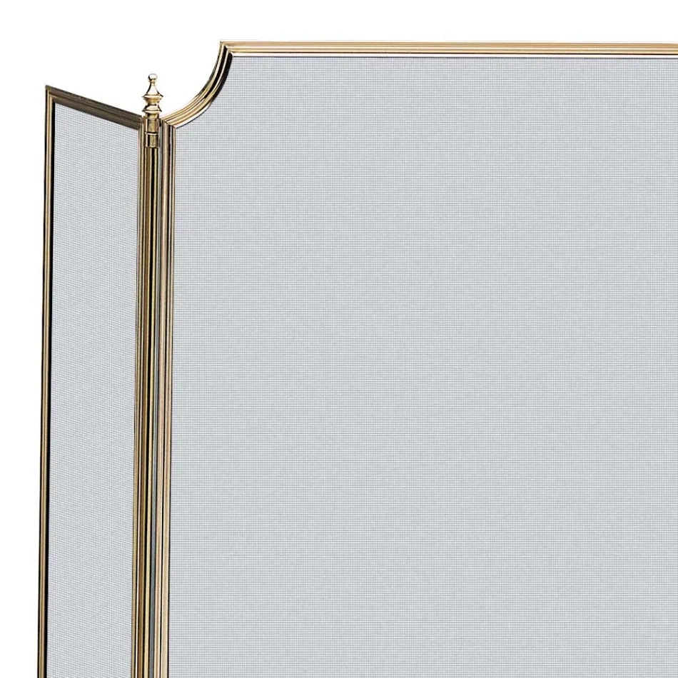 Supressor de faíscas com malha preta fina e latão fabricado na Itália - Baleia Viadurini