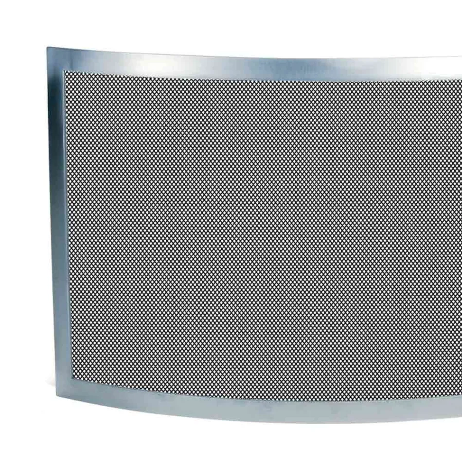 Supressor de faíscas com malha preta e aço curvo Fabricado na Itália - Safira Viadurini