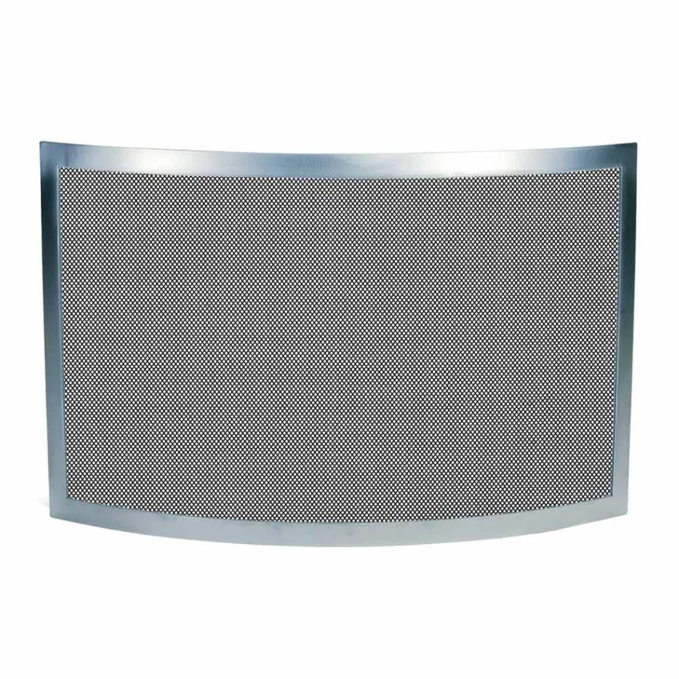 Supressor de faíscas com malha preta e aço curvo Fabricado na Itália - Safira Viadurini