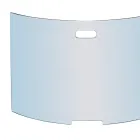 Supressor de faíscas de cristal curvo temperado fabricado na Itália - Zafu Viadurini