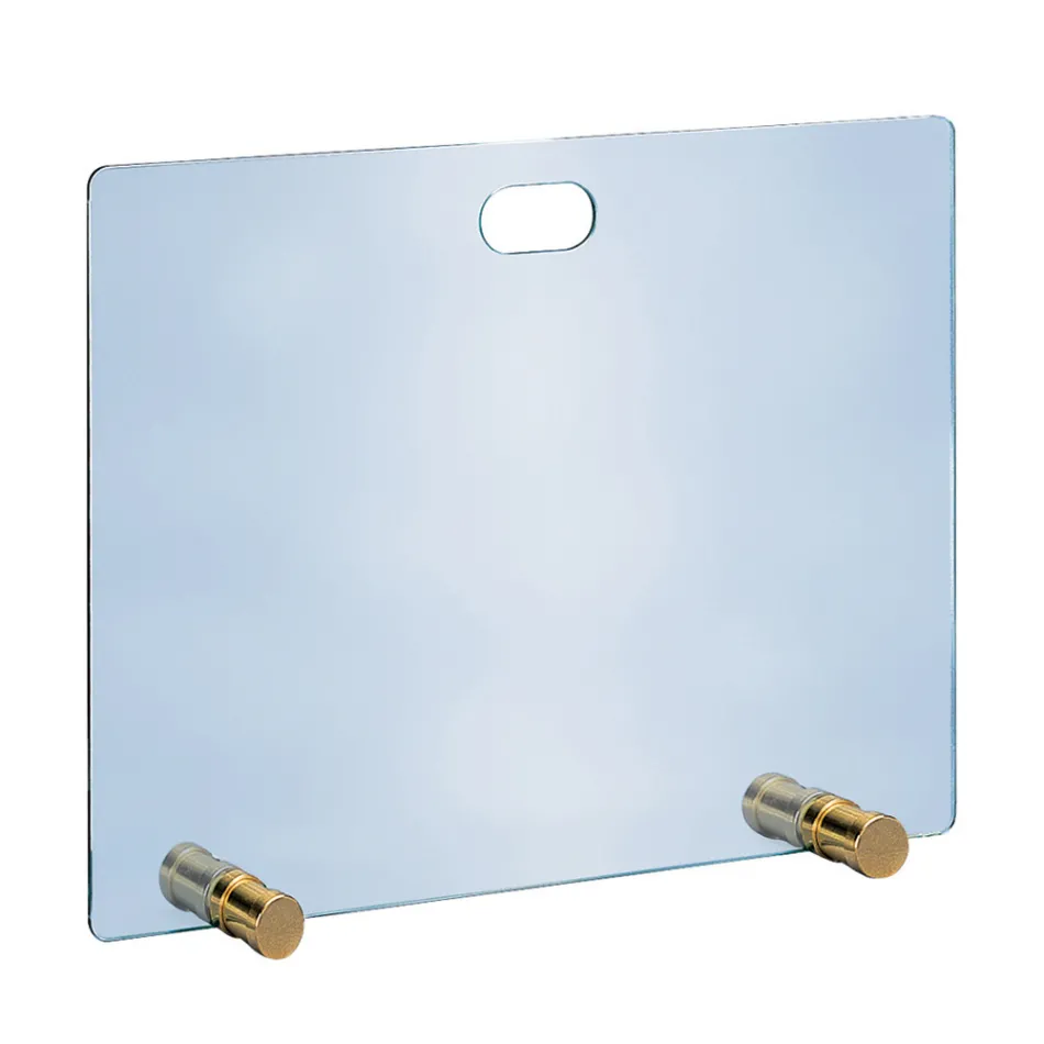 Supressor de faíscas de cristal temperado e 4 pés fabricados na Itália - Delfino Viadurini