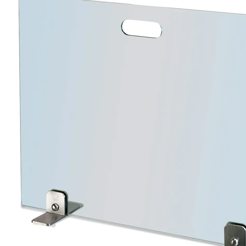 Supressor de faíscas em cristal temperado e pés de aço fabricado na Itália - Volume Viadurini