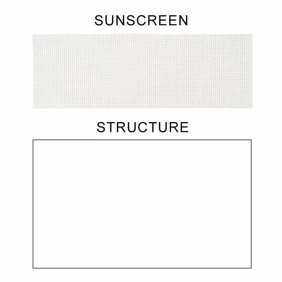 Guarda-sol de tecido com estrutura de alumínio - Emma Sunscreen da Varaschin Viadurini