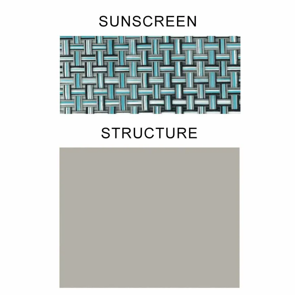 Guarda-sol de tecido com estrutura de alumínio - Emma Sunscreen da Varaschin Viadurini