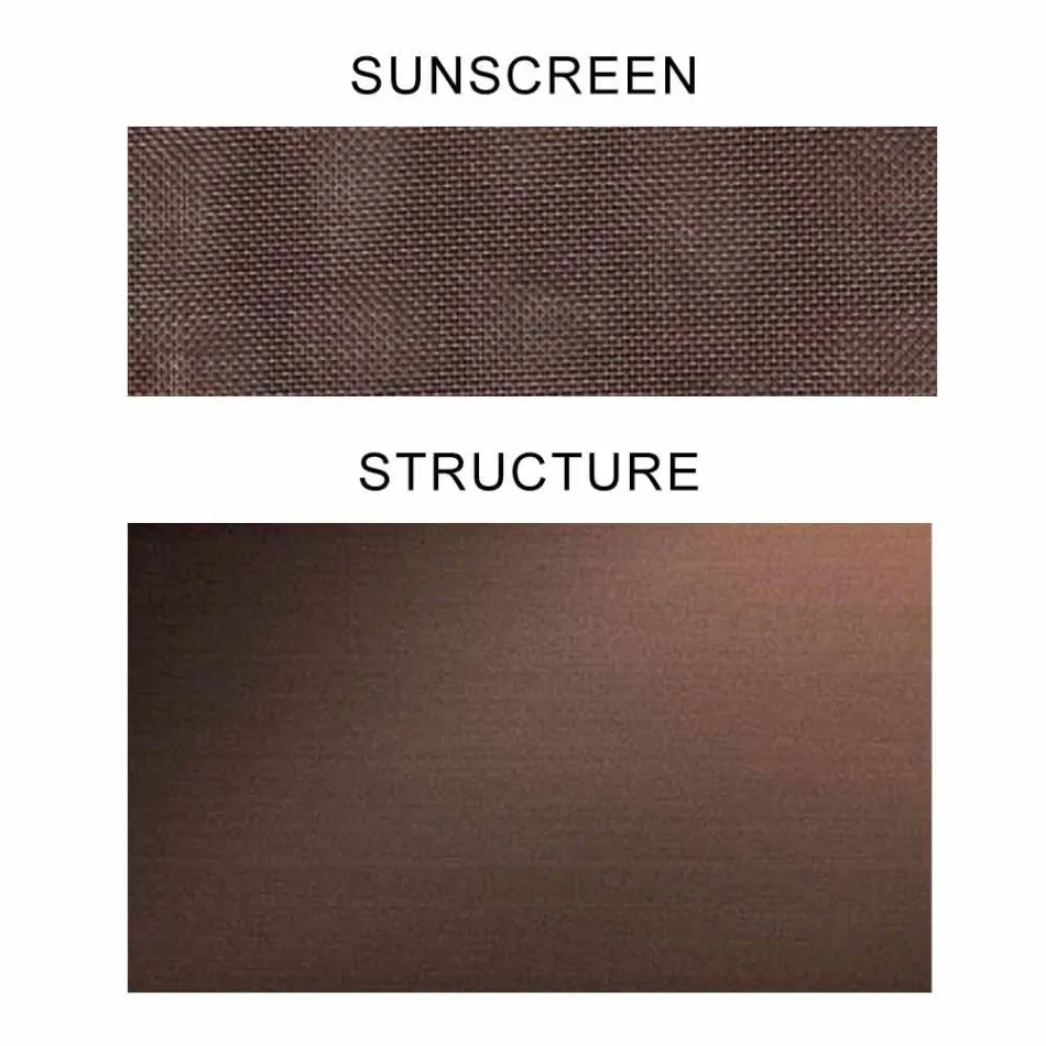 Guarda-sol de tecido com estrutura de alumínio - Emma Sunscreen da Varaschin Viadurini