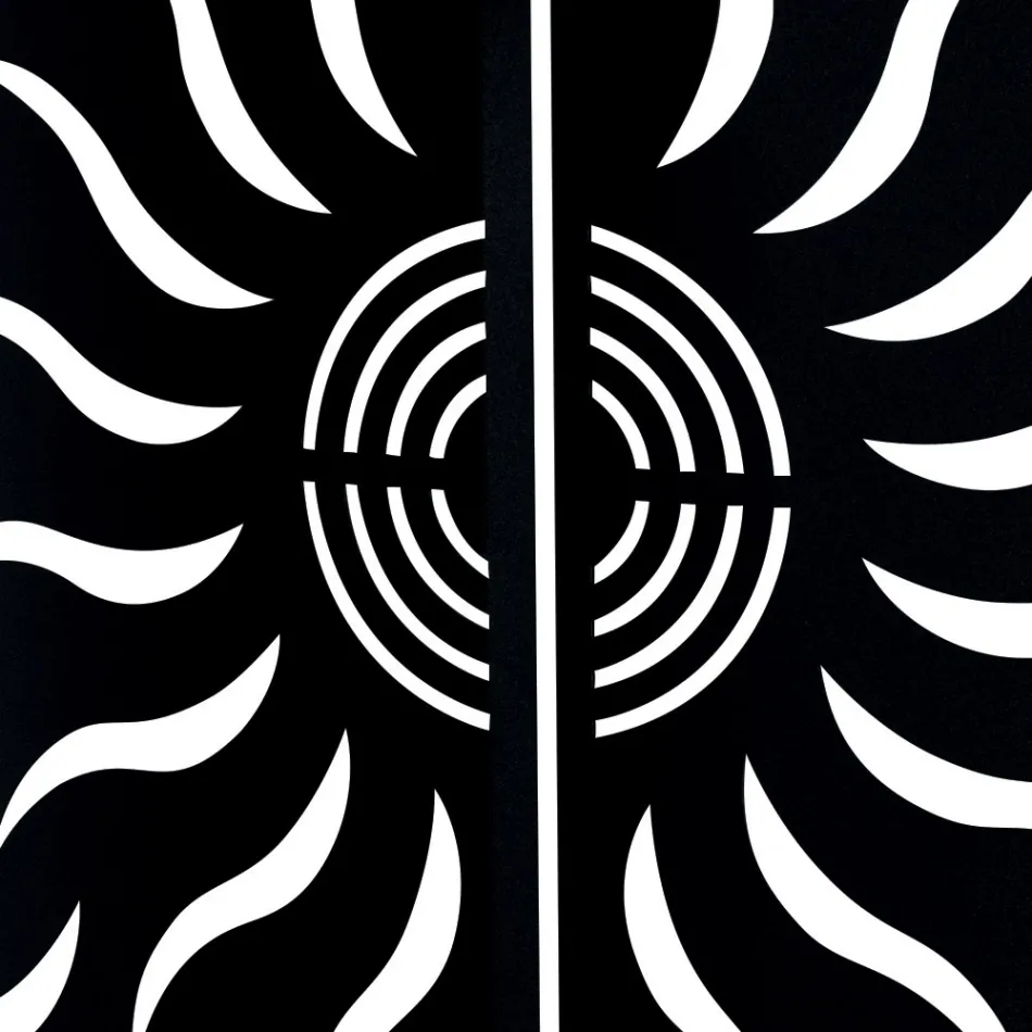 Protetor Curvo de Fogão com 2 Portas Metálicas Fabricado na Itália - Pato Viadurini