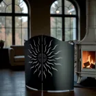 Protetor Curvo de Fogão com 2 Portas Metálicas Fabricado na Itália - Pato Viadurini