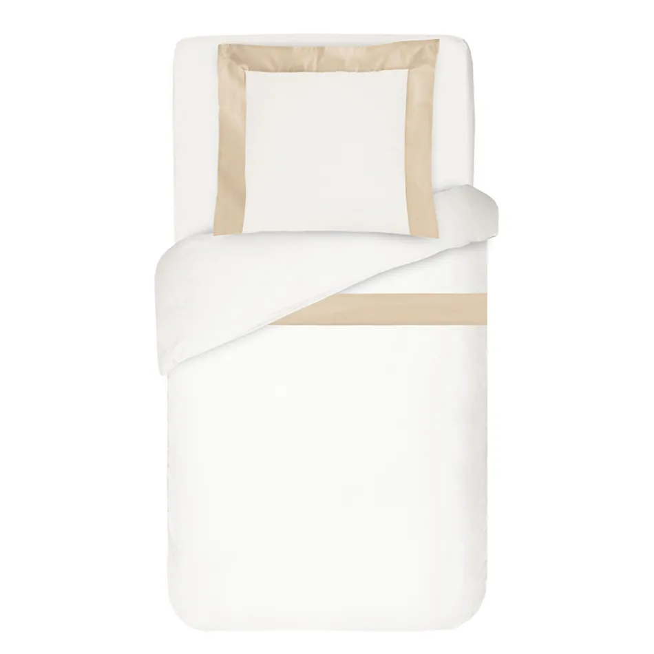 Conjunto de capa de edredom 100% algodão e 10% algodão cetim com 1 fronha - Detalhe Viadurini