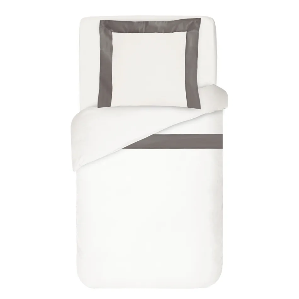 Conjunto de capa de edredom 100% algodão e 10% algodão cetim com 1 fronha - Detalhe Viadurini