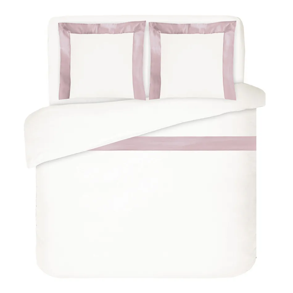 Conjunto de capa de edredom 100% algodão e 10% algodão cetim com 2 fronhas - Detalhe Viadurini