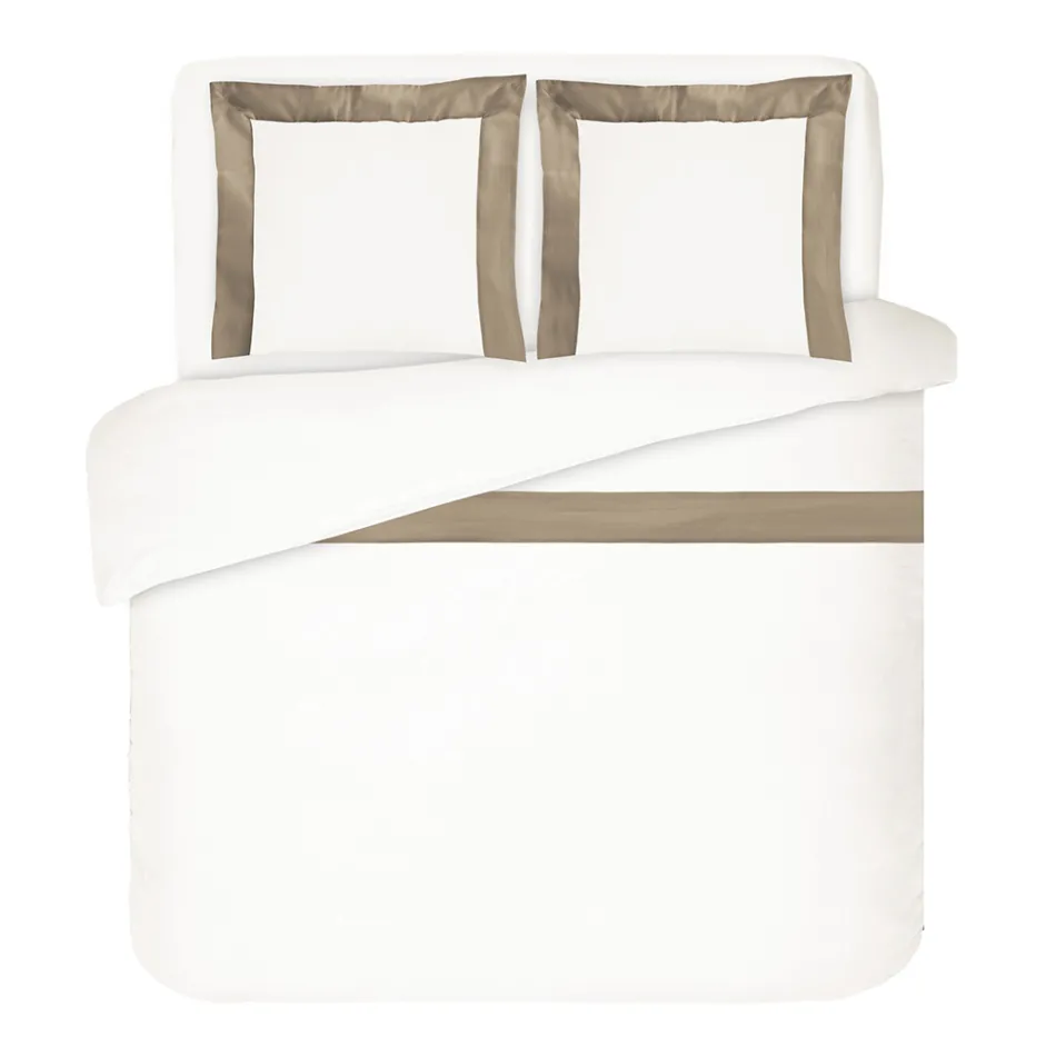 Conjunto de capa de edredom 100% algodão e 10% algodão cetim com 2 fronhas - Detalhe Viadurini