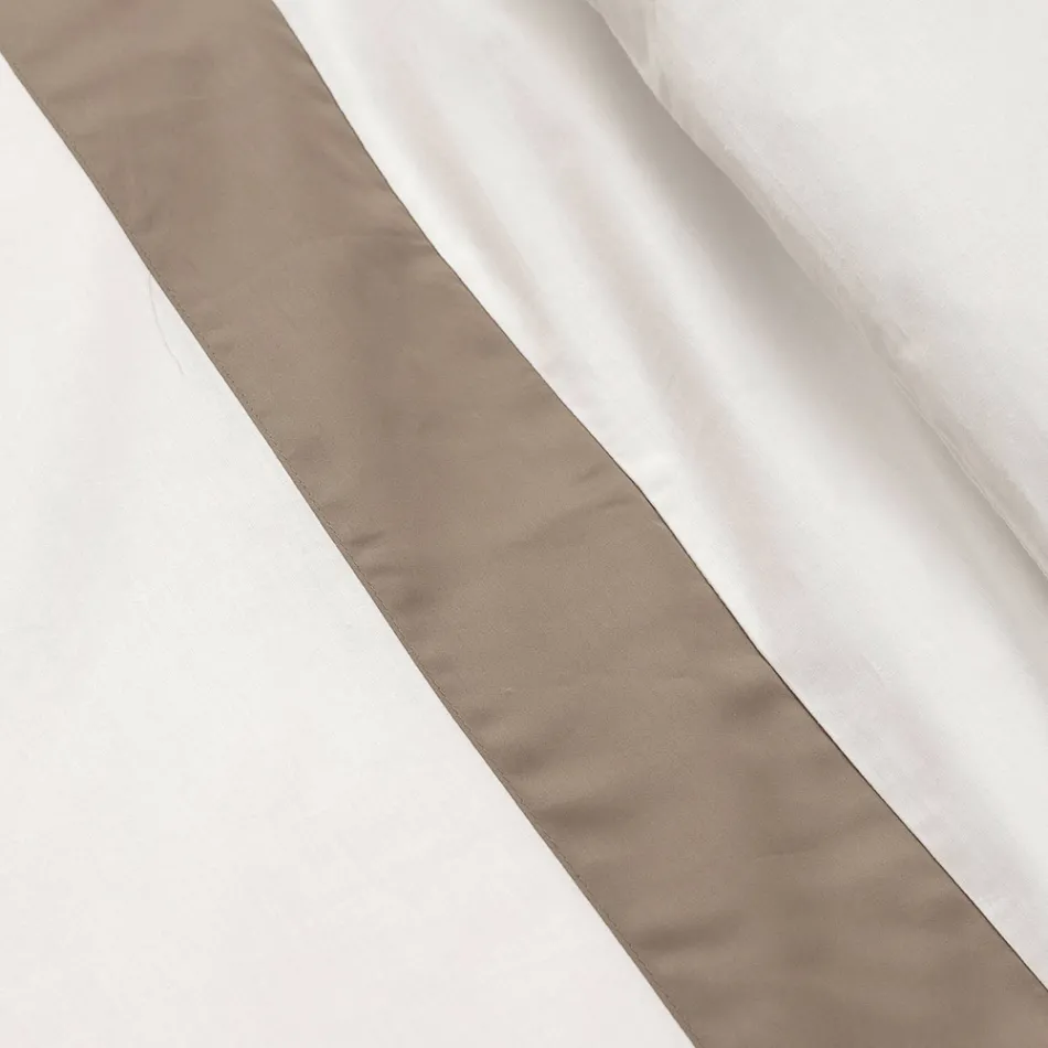 Conjunto de capa de edredom 100% algodão e 10% algodão cetim com 2 fronhas - Detalhe Viadurini