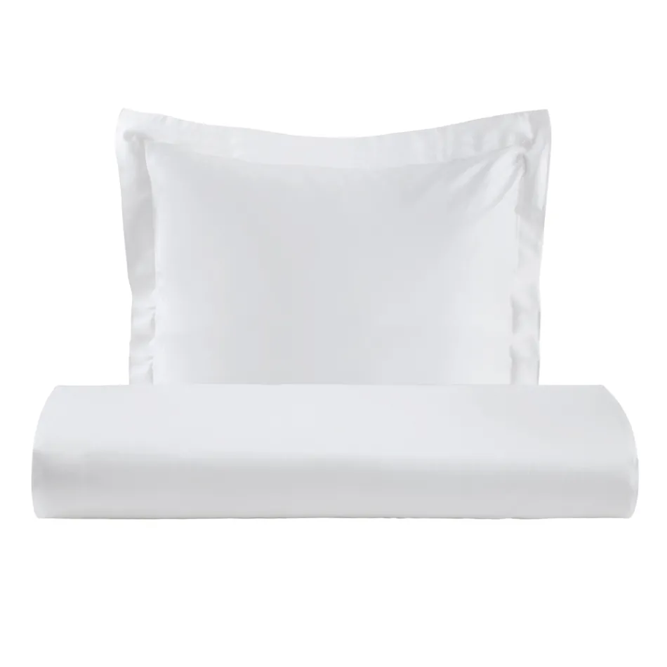 Conjunto de capa de edredom de cetim 100% algodão com 1 fronha feito na Itália - Fluffy Viadurini