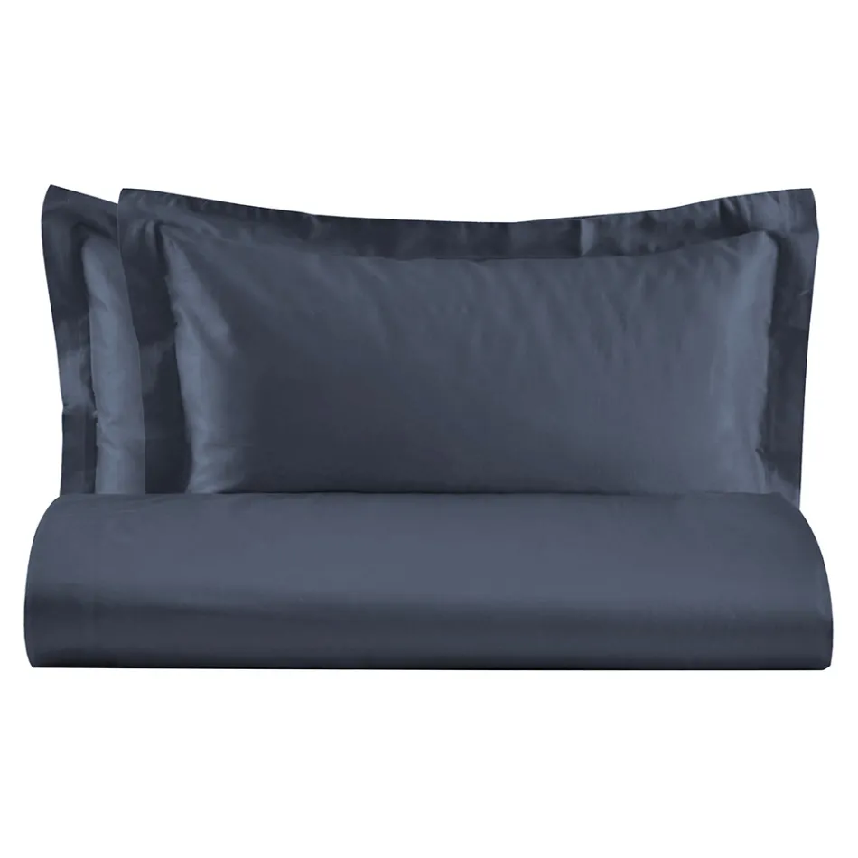 Conjunto de capa de edredom duplo em cetim 100% algodão feito na Itália - Fluffy Viadurini