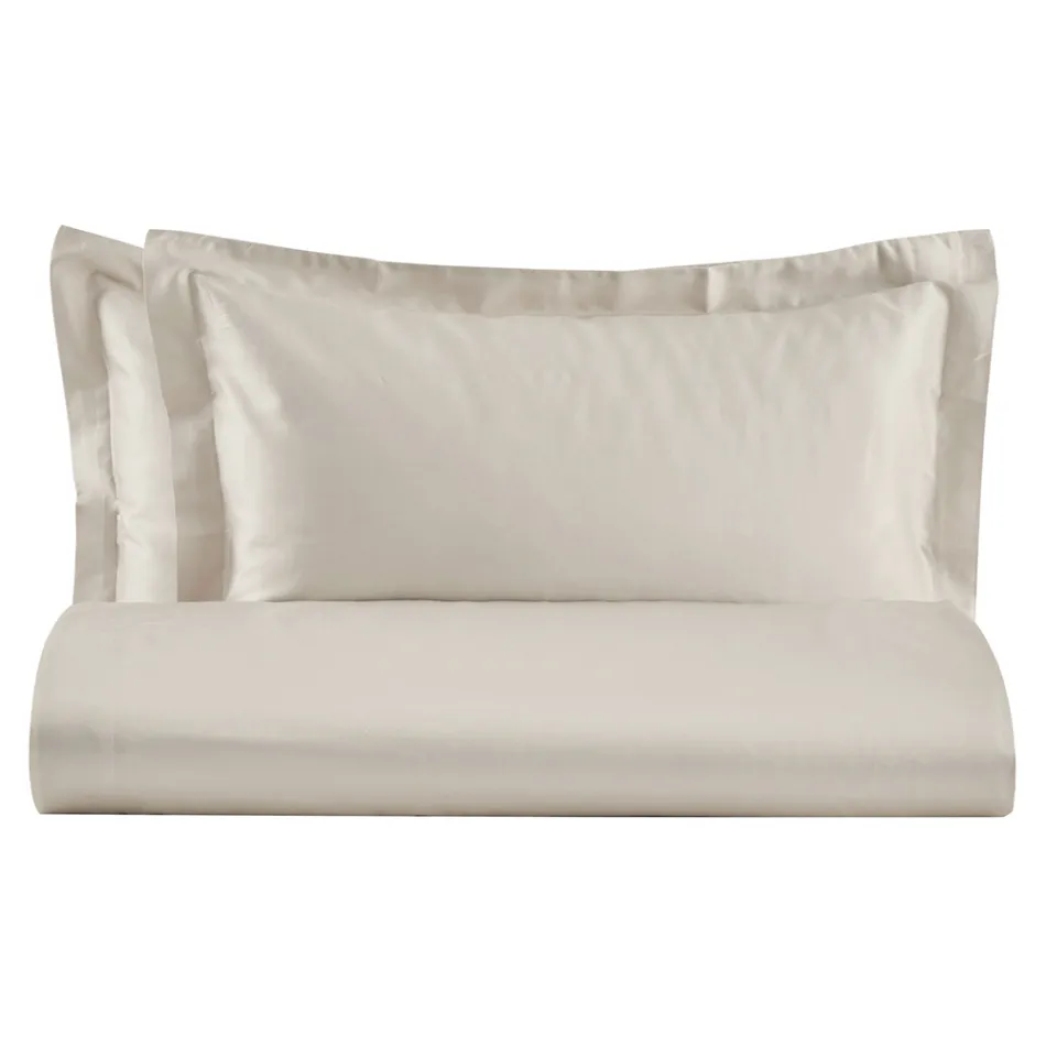 Conjunto de capa de edredom duplo em cetim 100% algodão feito na Itália - Fluffy Viadurini