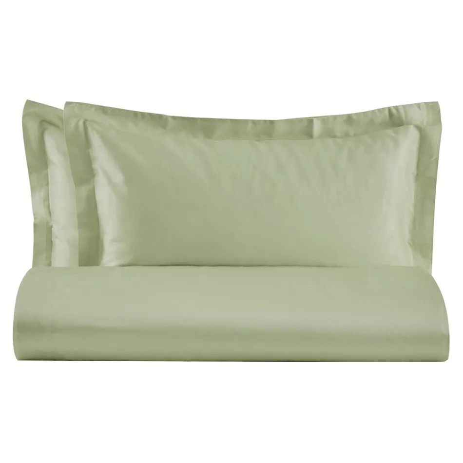 Conjunto de capa de edredom duplo em cetim 100% algodão feito na Itália - Fluffy Viadurini