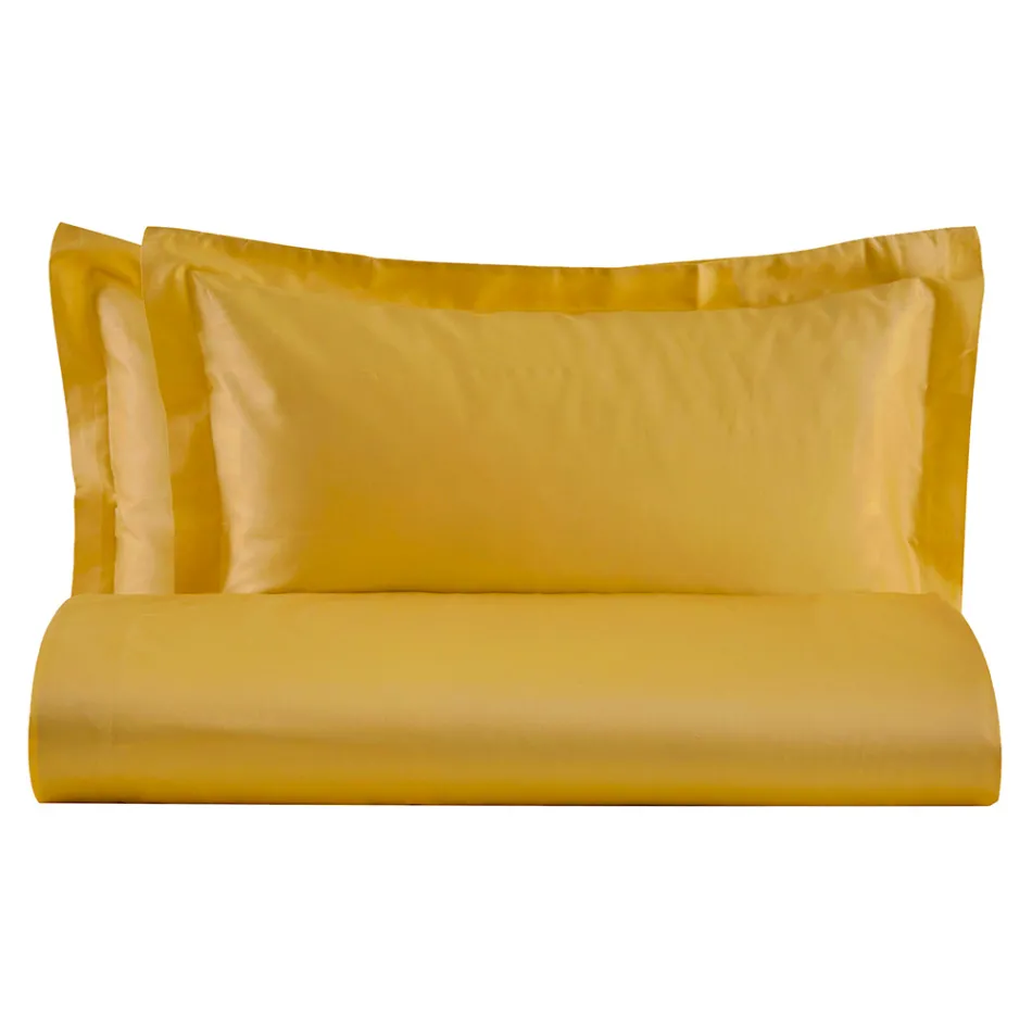 Conjunto de capa de edredom duplo em cetim 100% algodão feito na Itália - Fluffy Viadurini