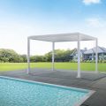 Pérgola de alumínio branco com teto ajustável - Vita