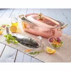 Pote de Peixe em Cobre Estanhado Italiano Feito à Mão com Tampa 44 cm - Mariapia Viadurini