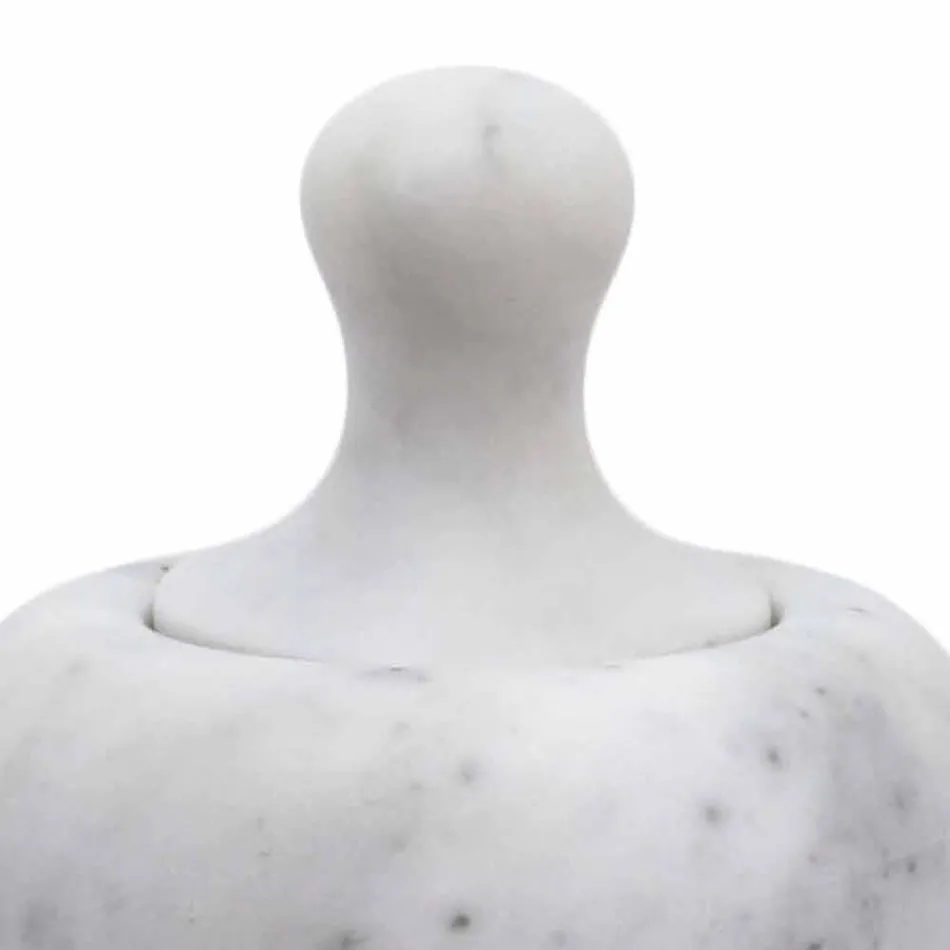 Pilão de quebra-nozes em mármore branco de Carrara fabricado na Itália - Cullio Viadurini