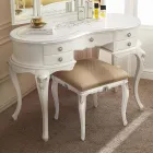 Pente de maquiagem de madeira clássico com espelho feito na Itália - Cambrige Viadurini