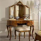 Pente de maquiagem de madeira clássico com espelho feito na Itália - Cambrige Viadurini