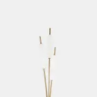Candeeiro de pé com 3 luzes em latão e vidro com design elegante e moderno - Typha by Il Fanale Viadurini