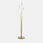 Candeeiro de pé com 3 luzes em latão e vidro com design elegante e moderno - Typha by Il Fanale Viadurini