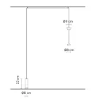 Candeeiro de pé em Alumínio Preto e Design Mínimo de Cone Duplo - Mercado Viadurini