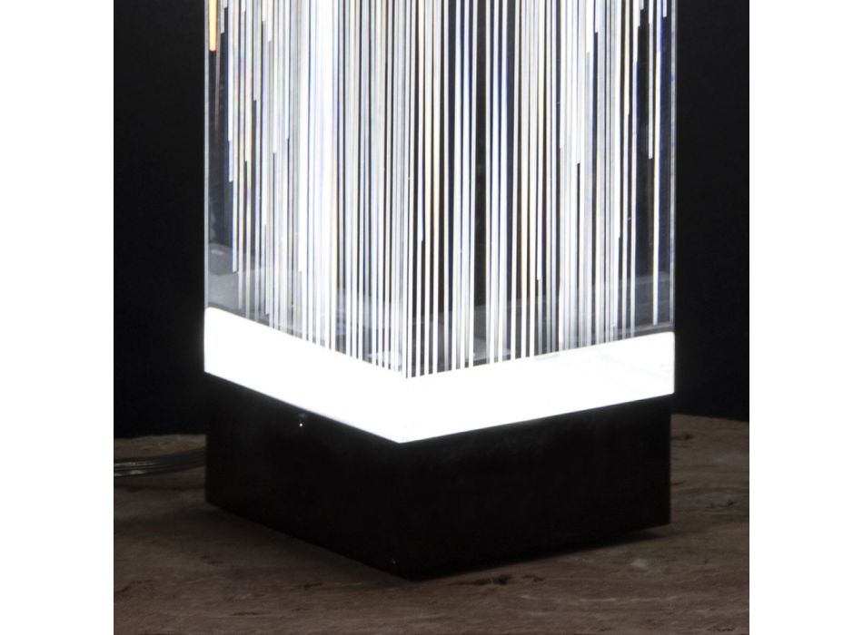 Candeeiro de pé LED em acrílico acetinado com design de tríptico - Crystol Viadurini