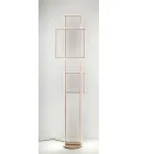 Candeeiro de pé LED de design em ouro ou metal pintado de prata - formal Viadurini