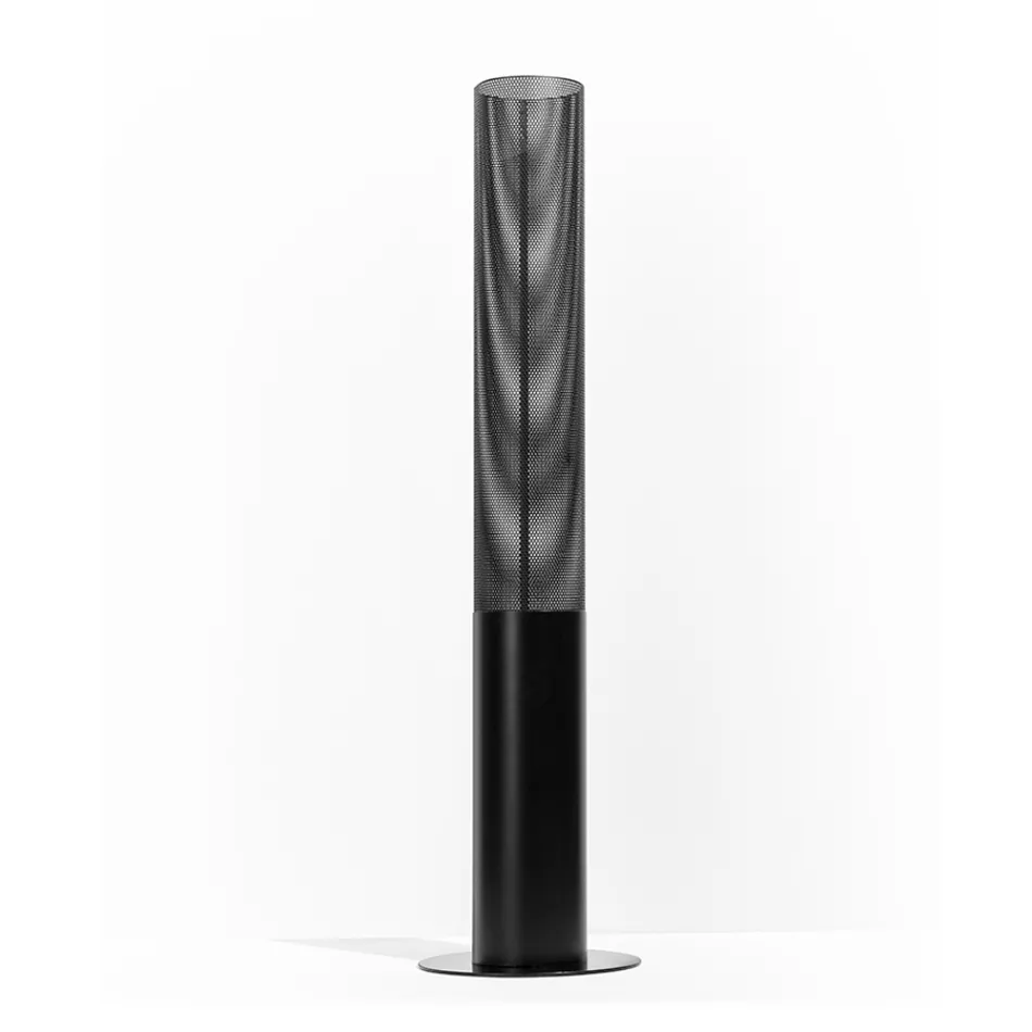 Candeeiro de pé com difusor de metal perfurado Made in Italy - Come Viadurini