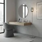 Luminária de chão em vidro fosco ou transparente, fabricada na Itália - Sibilla Viadurini