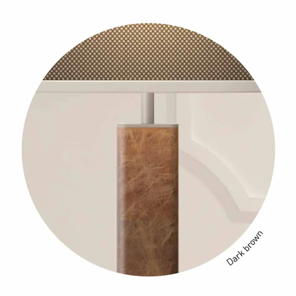 Candeeiro de chão de design moderno em metal com abajur de tecido Made in Italy - Jump Viadurini