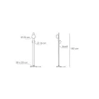 Luminária de chão Alma em alumínio e vidro soprado branco Viadurini