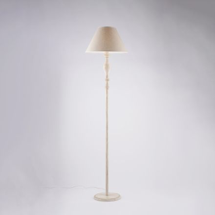 Luminária de chão e abajur em madeira e ferro, fabricados na Itália, para decoração de interiores - Toscana Viadurini