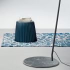 Candeeiro de chão de metal com cortina em Pvc forrada em tecido - Adriana Viadurini