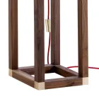 Lâmpada de assoalho design em ônix e madeira Grilli York made in Italy Viadurini