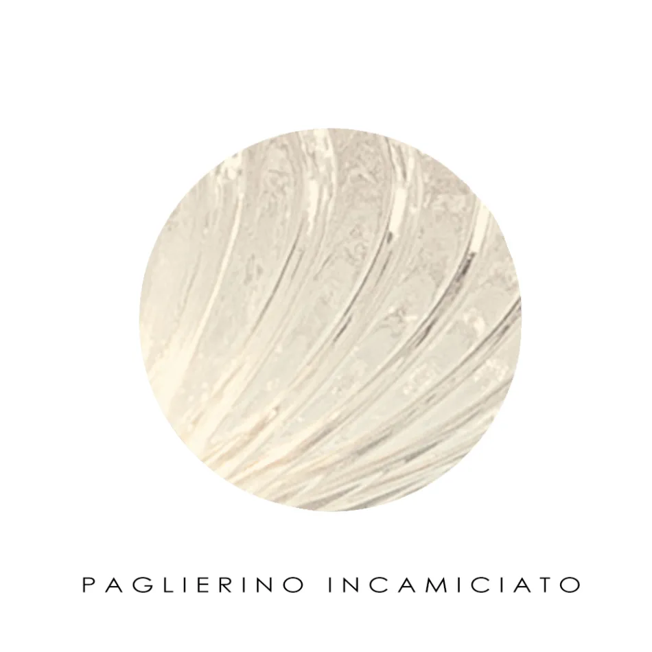 Candeeiro de pé de vidro veneziano com nervuras e soprado à mão - Dafne Viadurini