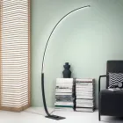 Candeeiro de pé LED regulável moderno em metal preto, dourado ou branco - gôndola Viadurini