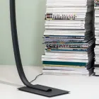 Candeeiro de pé LED regulável moderno em metal preto, dourado ou branco - gôndola Viadurini