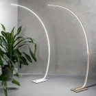 Candeeiro de pé LED regulável moderno em metal preto, dourado ou branco - gôndola Viadurini