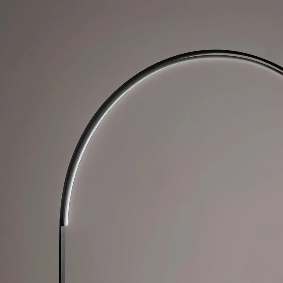 Luminária de chão moderna com luz LED regulável em metal pintado - Picea Viadurini